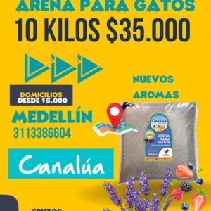 Arena para gatos Canalúa 10 kilos Frutos Rojos/Lavanda