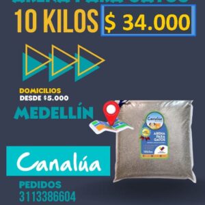 Arena para gatos Canalúa 10 kilos