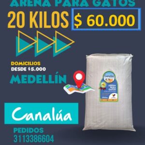 Arena para gatos Canalúa 20 kilos