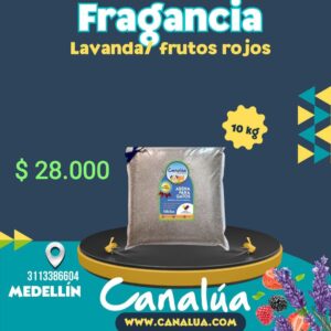 Arena para gatos Canalúa 10 kilos Fragancias a: Lavanda - Frutos Rojos - Cafe